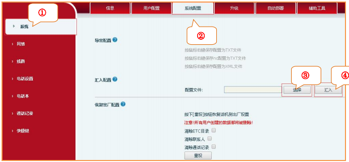 IP話機(jī)系統(tǒng)配置